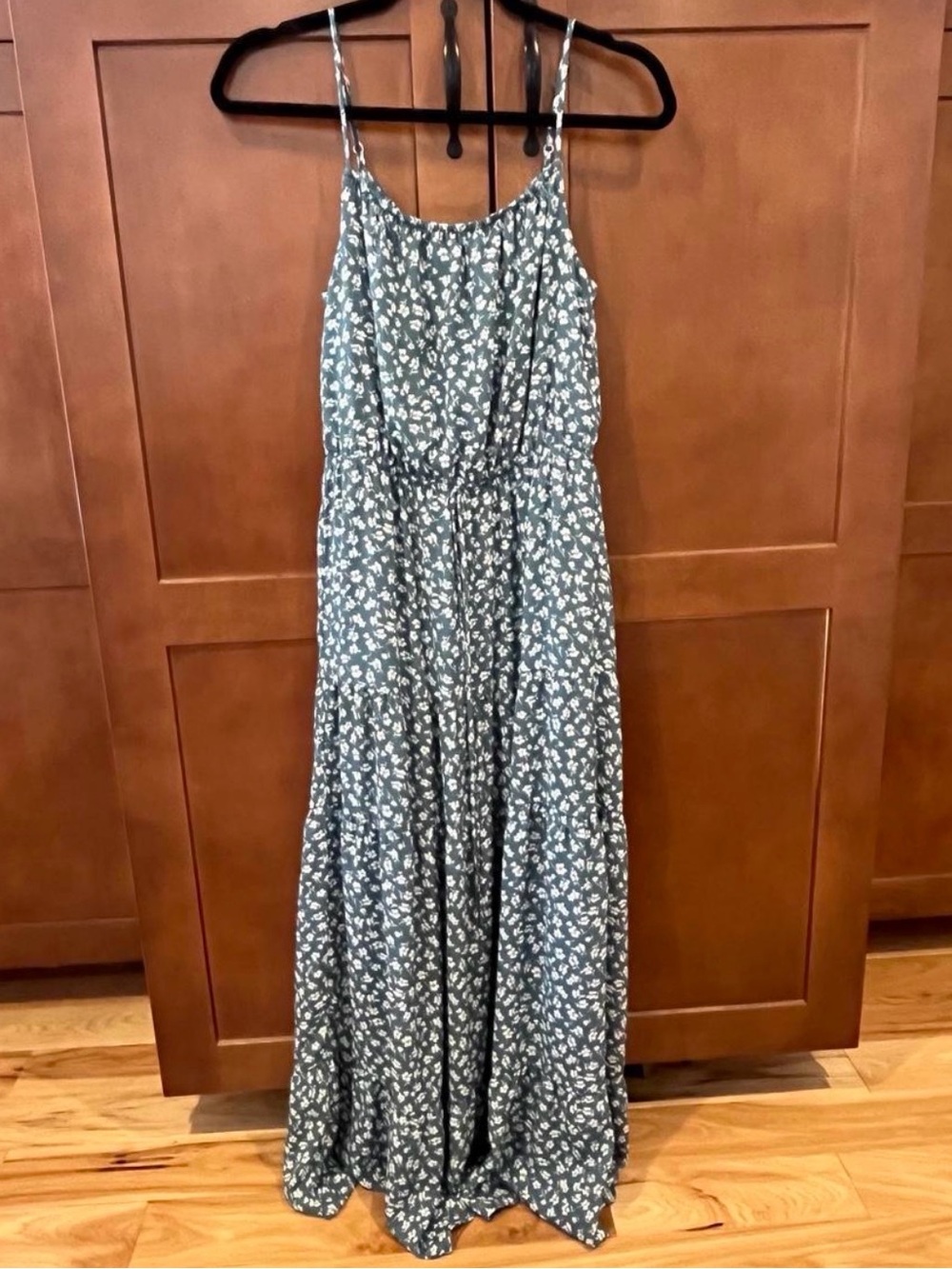 Sienna Sky Floral Maxi Dress in Teal Green